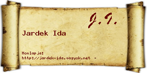 Jardek Ida névjegykártya