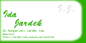 ida jardek business card